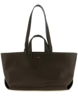 A.P.C. 'Le Drummer' Large Shopping Bag - Black