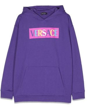 Versace Logo Hoodie - Purple