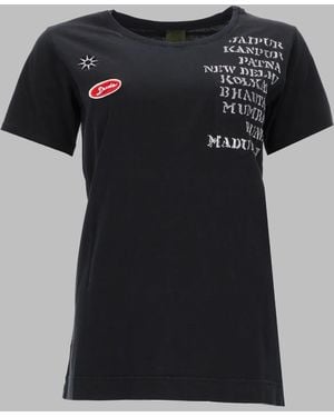 MR & MRS Mr & Mrs Italy T-Shirt Con Stampa - Black