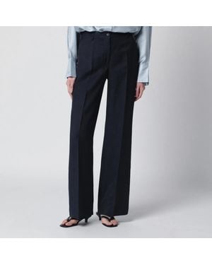 P.A.R.O.S.H. Viscose Trousers - Blue