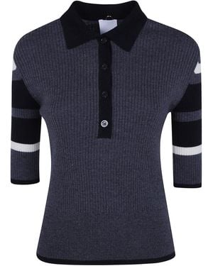 Mantu Striped Sleeve Jumper - Blue