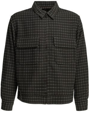 Needles Dobby Square Rayon Polyester Lightweight Jacket - Black