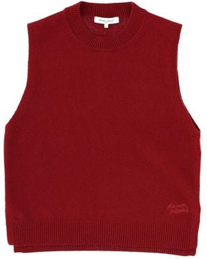 Maison Kitsuné Maison Kitsuné Wool Vest - Red