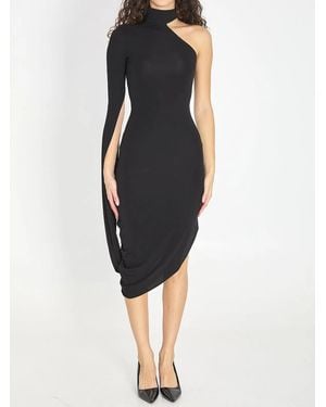Alexander Wang Draped Midi Dress - Black