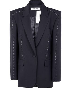 Rohe Contrast Detail Blazer - Blue