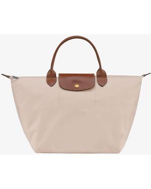 Longchamp Le Pliage Nylon Handbag - Natural