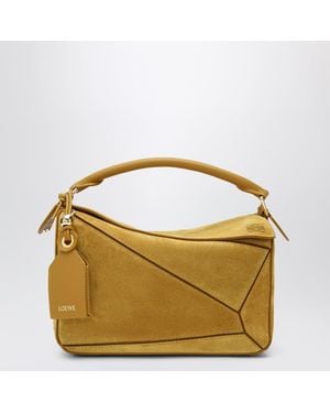 Loewe Ochre Small Featherlight Puzzle Bag - Yellow