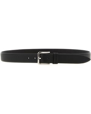 ZERBINI CLAUDIO Smooth Leather Belt - Black