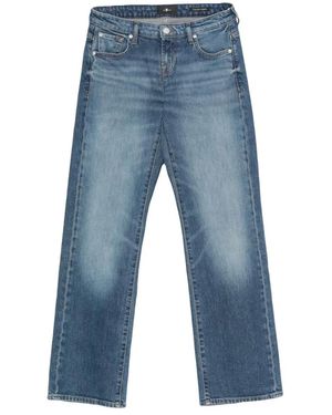 Seven7 Low Straight Denim Jeans - Blue