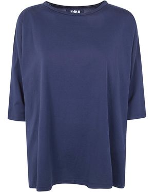 Labo.art "Franca" Jap Cotton Round Neck Sweater - Blue