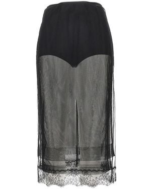 Dolce & Gabbana Dolce & Gabbana Tulle Midi Skirt - Gray