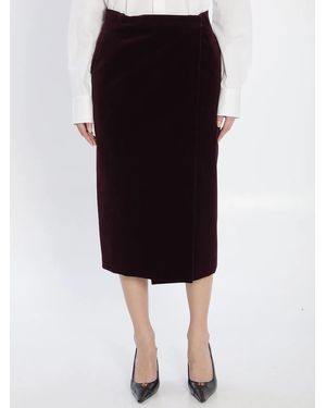 Saint Laurent Velvet Skirt - Black