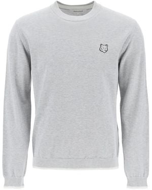 Maison Kitsuné Bold Fox Head Pullover Swe - Grey