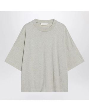 Fear Of God Oversized Greige Cotton-Blend T-Shirt - Grey