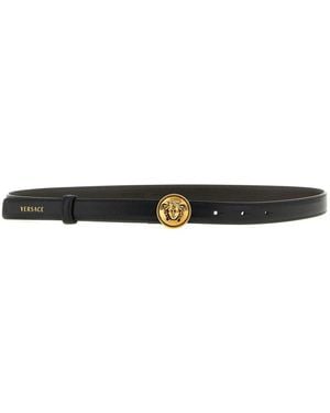 Versace 'Medusa' Buckle Belt - Black