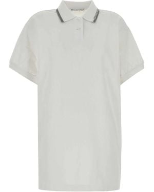 T By Alexander Wang Relaxed Mini Polo Dress - White