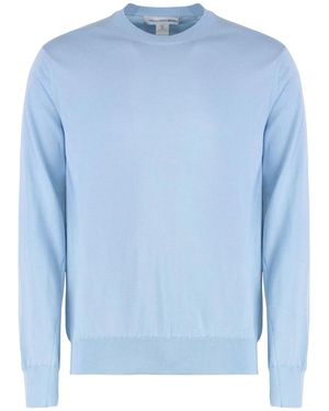Comme des Garçons Shirt Cotton Blend Crew-Neck Sweater - Blue