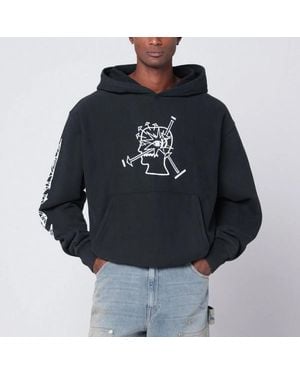 Brain Dead Faded Neuro Free Association Sweatshirt - Black