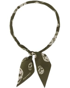 McQueen Rib Skinny Skull - Metallic