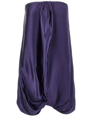 7 For All Mankind Satin Midi Dress - Purple