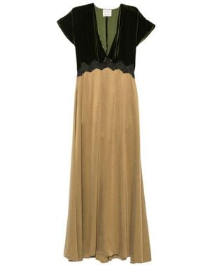 forte_forte Velvet Long Dress - Green