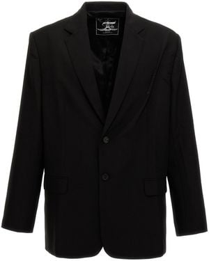 Y. Project 'Pinched Logo' Blazer - Black