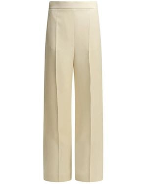 Valentino Silk Tailored Trousers - Natural
