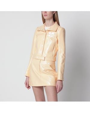 Courreges Reedition High-Neck Vinyl Jacket - Natural