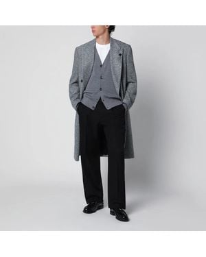Lardini Double-Breasted Coat - Black