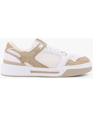 Dolce & Gabbana Mesh And Suede Sneakers - White