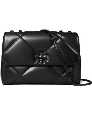 Tory Burch Kira Diamond Leather Shoulder Bag - Black