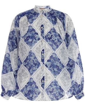 Twinset Twin Set Ramie Shirt - Blue