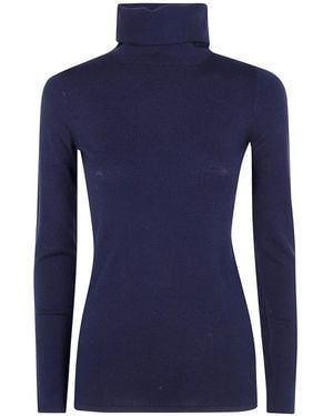 Base London Turtle Neck Sweater - Blue