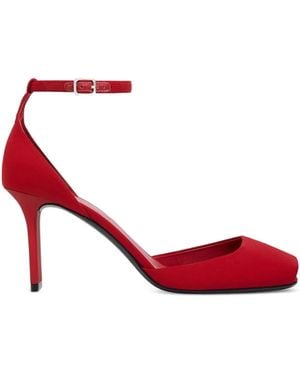 Courreges Courregès Peep-Toe Ankle-Strap Pumps - Red