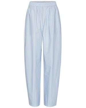 ROTATE BIRGER CHRISTENSEN Striped-Pattern Tapered Trousers - Blue