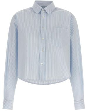 Ami Paris 'Ami De Coeur' Cropped Shirt - Blue