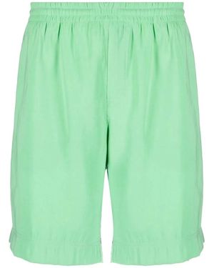MSGM Bermuda With Logo - Green
