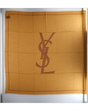Saint Laurent Sciarpa Cassandre - Brown