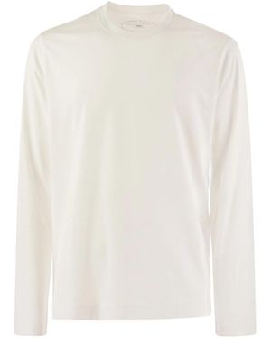 Fedeli Giza Cotton Crew-Neck T-Shirt - White
