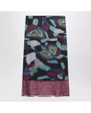 Dries Van Noten Multicoloured Silkblend Print Skirt
