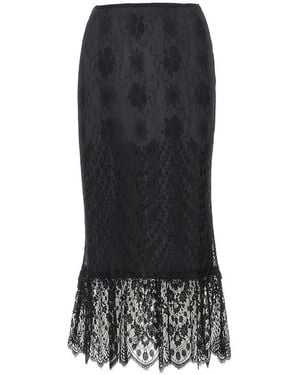 Dolce & Gabbana Dolce & Gabbana Chantilly Lace Midi Skirt - Black