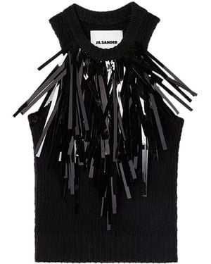 Jil Sander Sleeveless Knit Top - Black