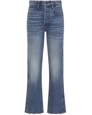 Tom Ford Denim Stonewashed Melanie Straight Trousers - Blue