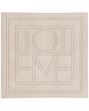 TOTEME Embroidered Monogram Scarf - Natural