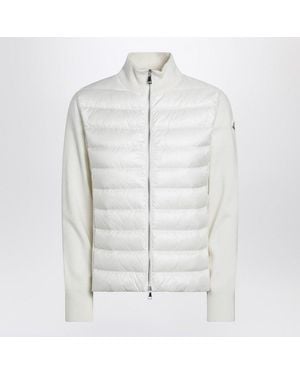 Moncler Padded Wool Zip Cardigan - White