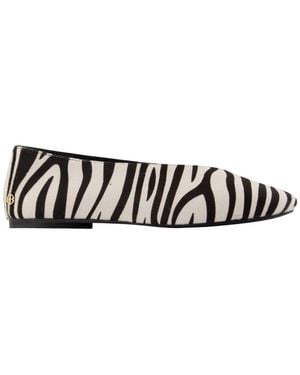 Anine Bing Ana Zebra Ballerinas - Black
