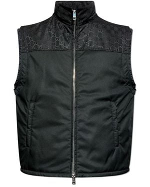 Gucci Nylon Gg Vest - Black