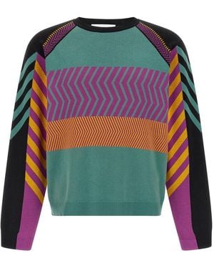 Kiko Kostadinov 'Gizi Panelled' Jumper - Green