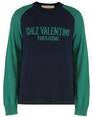 Valentino Chez Wool Sweater - Green