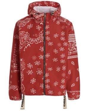Khrisjoy 'Windbreaker Bandana Hood' Jacket - Red